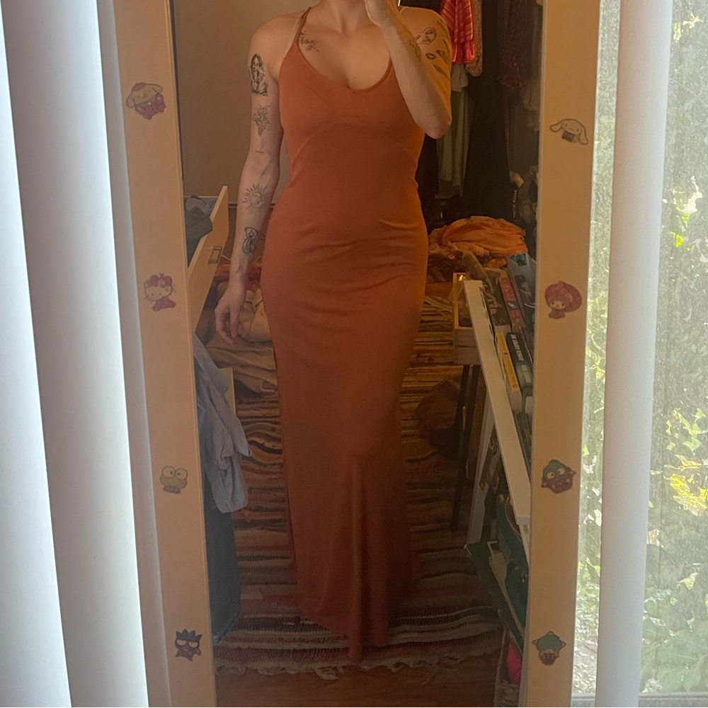 forever 21 burnt orange maxi dress